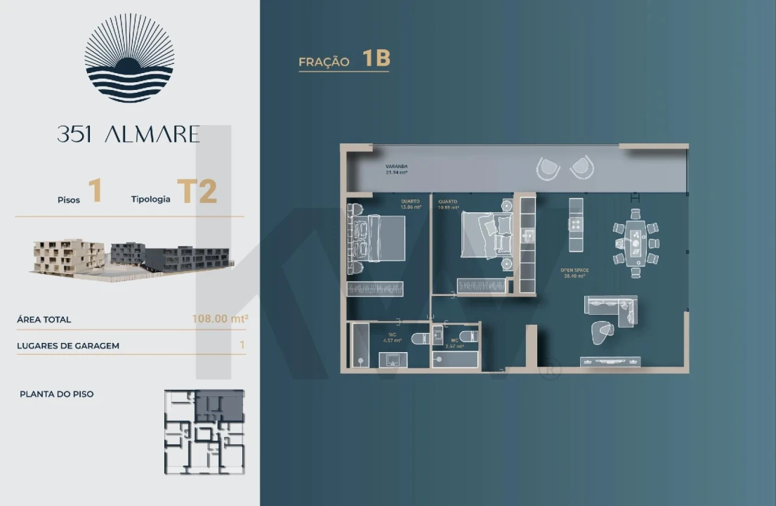 Apartamento T2 para Venda em Vila Nova de Anha Foto 19