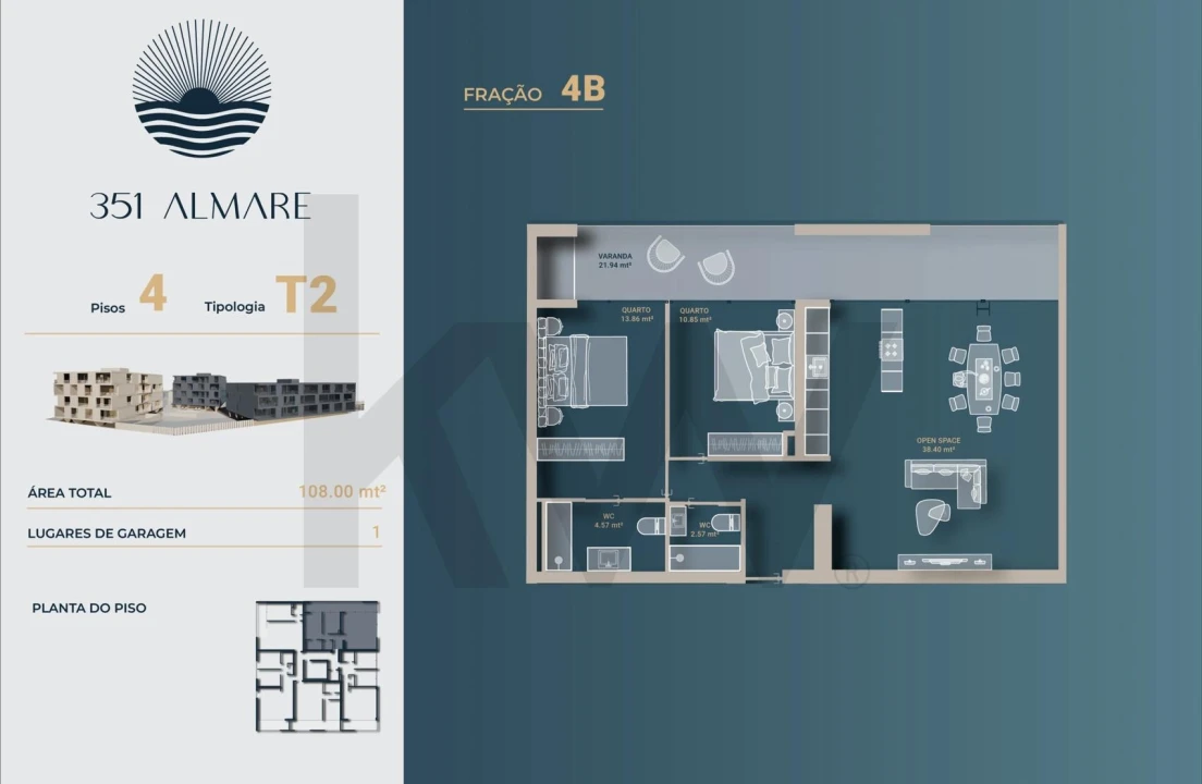 Apartamento T2 para Venda em Vila Nova de Anha Foto 19