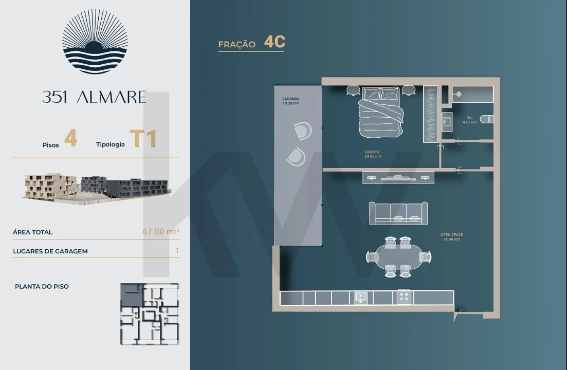 Apartamento T1 para Venda em Vila Nova de Anha Foto 19