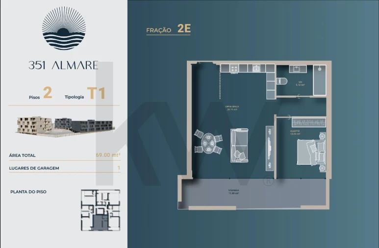 Apartamento T1 para Venda em Vila Nova de Anha Foto 19