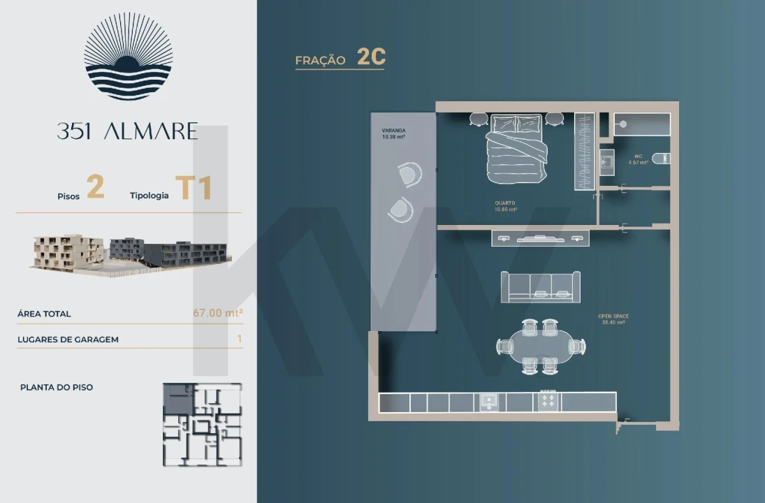 Apartamento T1 para Venda em Vila Nova de Anha Foto 19