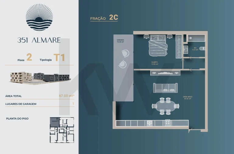 Apartamento T1 para Venda em Vila Nova de Anha Foto 19