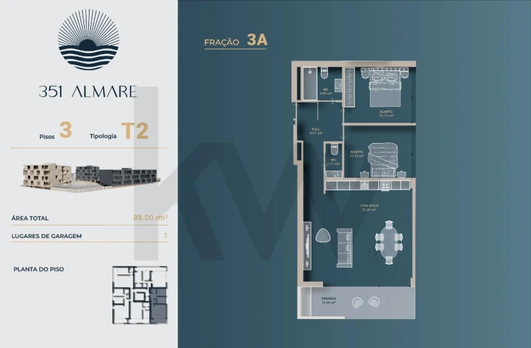 Apartamento T2 para Venda em Vila Nova de Anha Foto 19