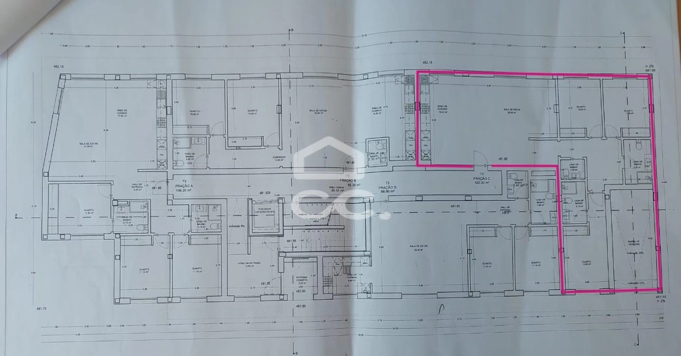 Apartamento T3 para Venda em Viseu Foto 2