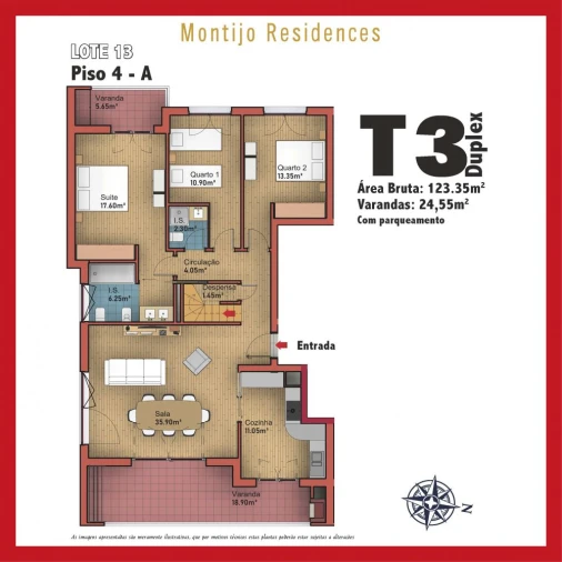 Apartamento T3 para Venda em Montijo e Afonsoeiro Planta 5