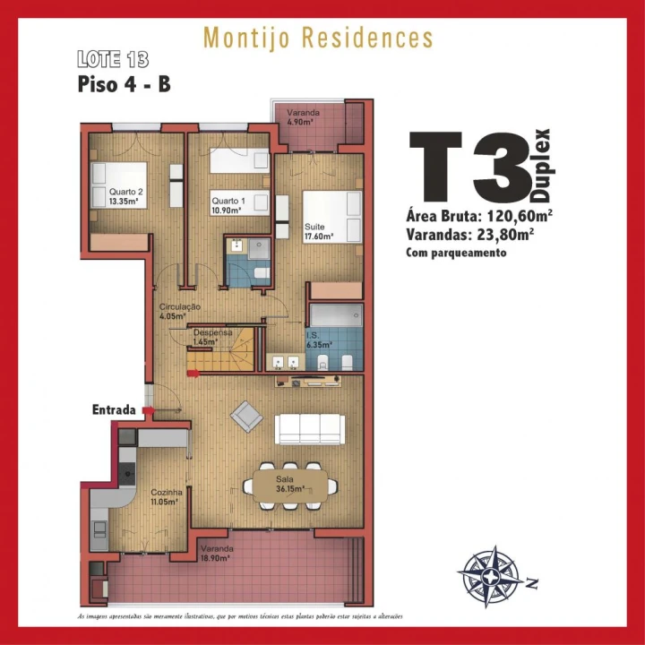 Apartamento T3 para Venda em Montijo e Afonsoeiro Planta 7