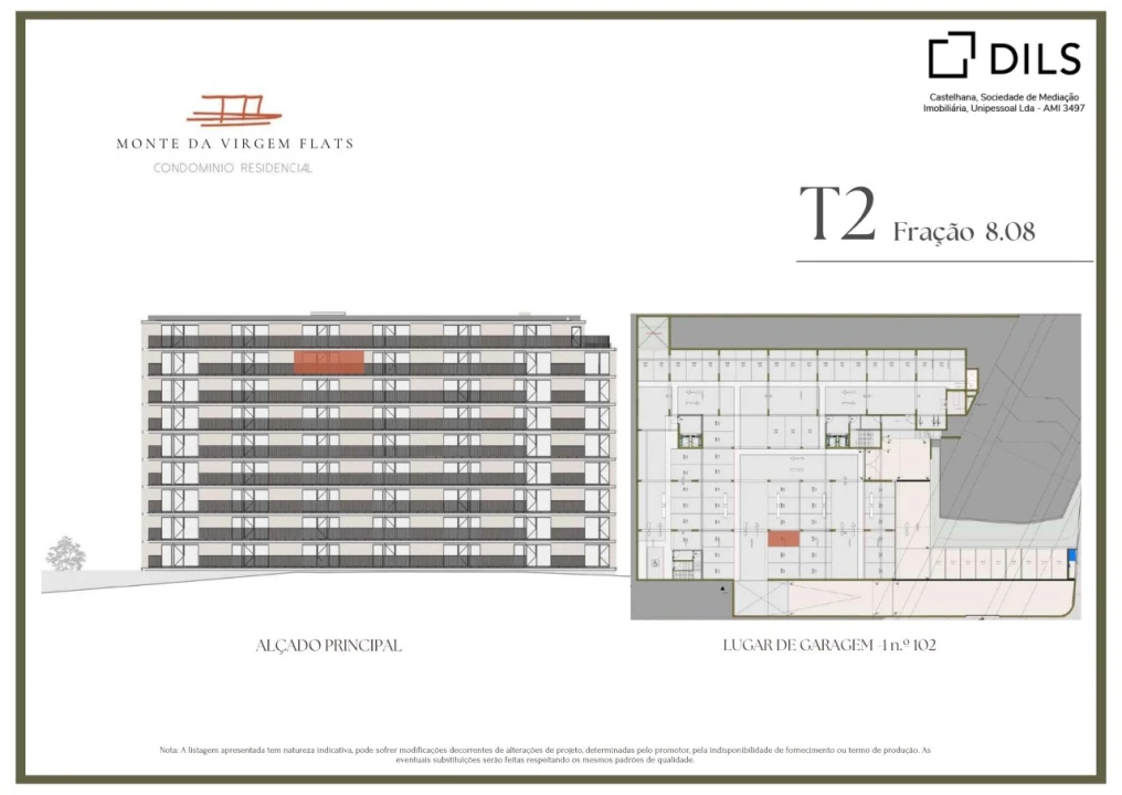 Apartamento T2 para Venda em Vilar de Andorinho Planta 2
