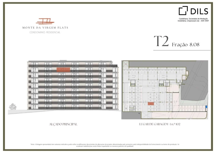 Apartamento T2 para Venda em Vilar de Andorinho Planta 2