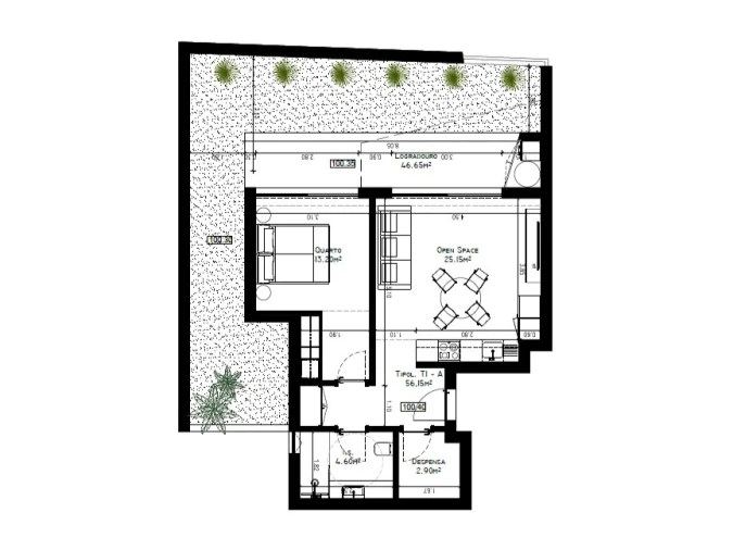 Apartamento T1 para Venda em São Martinho Planta 1