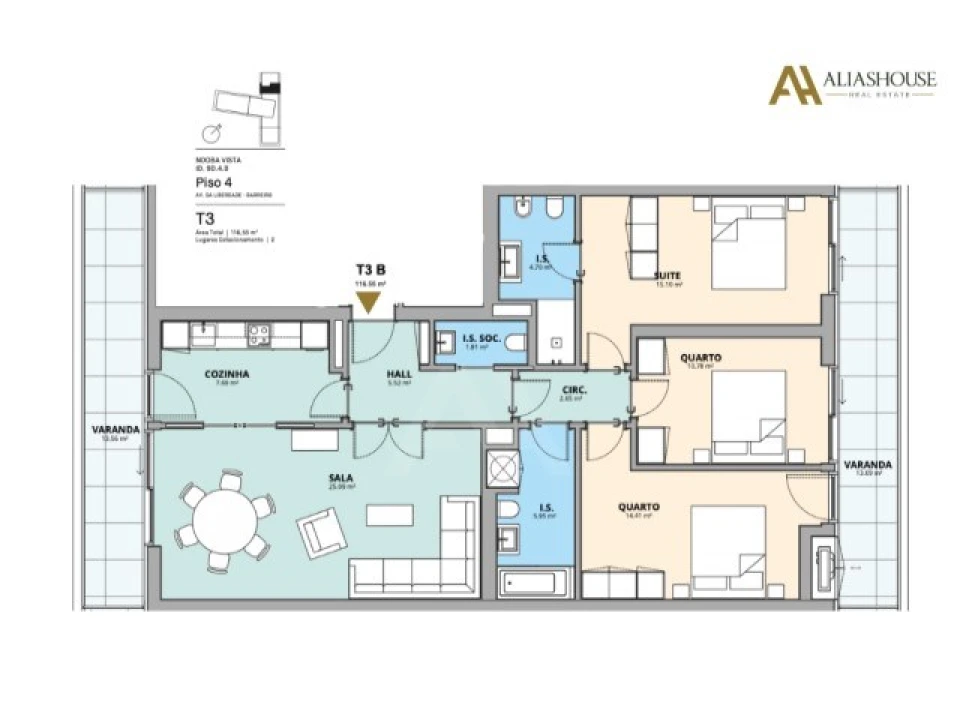 Apartamento T3 para Venda em Alto do Seixalinho, Santo André e Verderena Foto 34