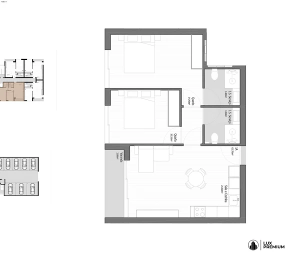 Apartamento T2 para Venda em Vila Praia de Ancora Planta 1