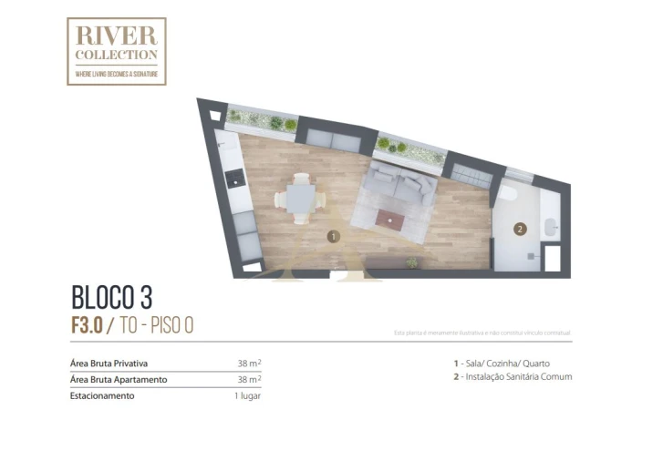 Apartamento para Venda em Aldoar, Foz do Douro e Nevogilde Planta 1