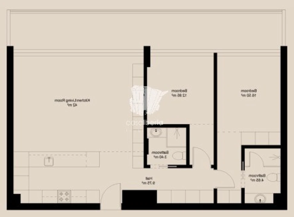 Apartamento T2 para Venda em Lagoa e Carvoeiro Planta 2