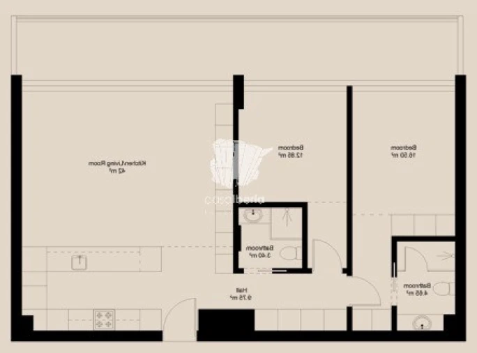 Apartamento T2 para Venda em Lagoa e Carvoeiro Planta 2
