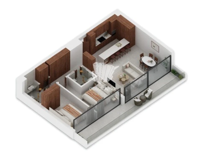 Apartamento T2 para Venda em Lagoa e Carvoeiro Planta 1