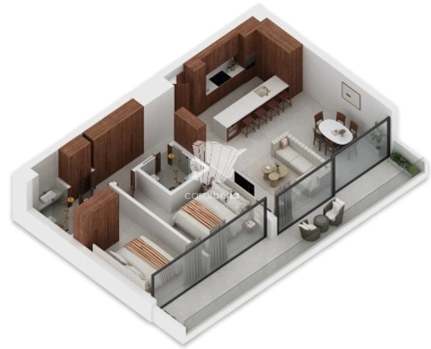 Apartamento T2 para Venda em Lagoa e Carvoeiro Planta 2