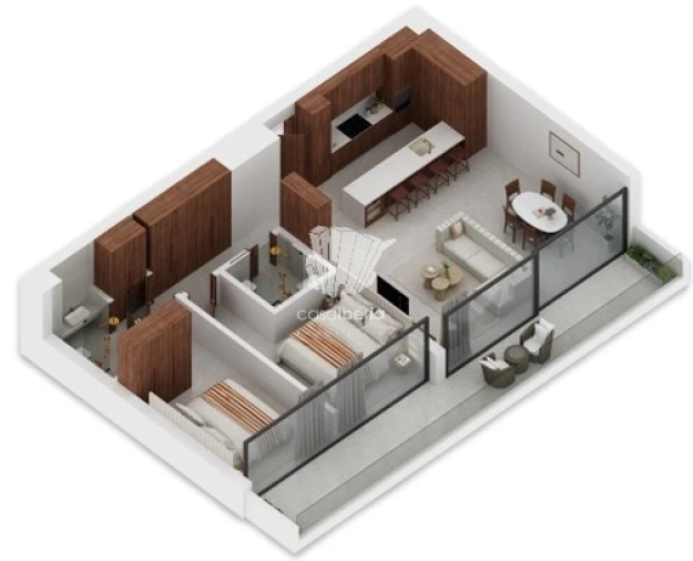 Apartamento T2 para Venda em Lagoa e Carvoeiro Planta 2
