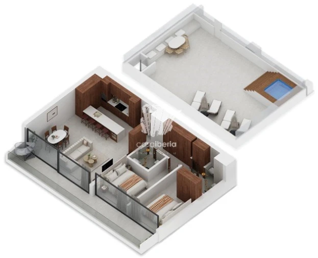 Apartamento T2 para Venda em Lagoa e Carvoeiro Planta 1