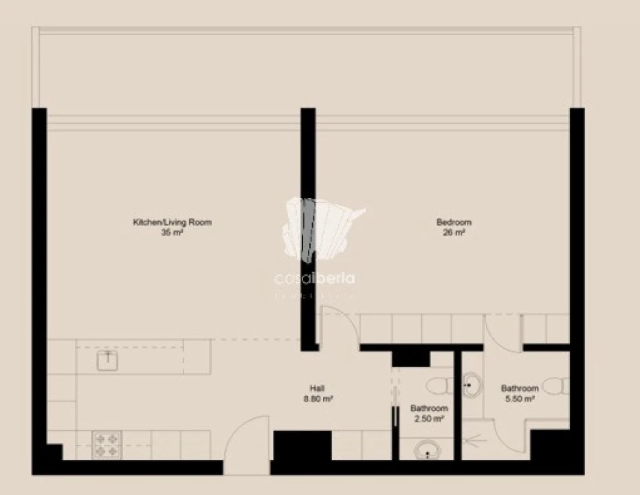 Apartamento T1 para Venda em Lagoa e Carvoeiro Planta 2