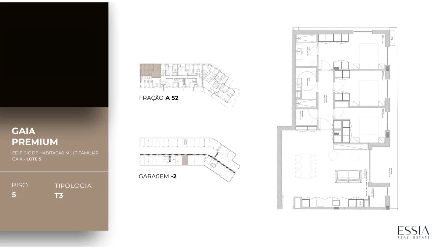 Apartamento T3 para Venda em Oliveira do Douro Planta 1
