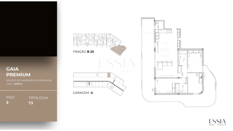 Apartamento T3 para Venda em Oliveira do Douro Planta 1