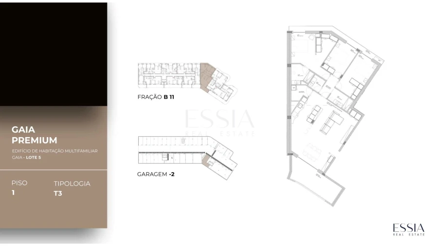 Apartamento T3 para Venda em Oliveira do Douro Planta 1