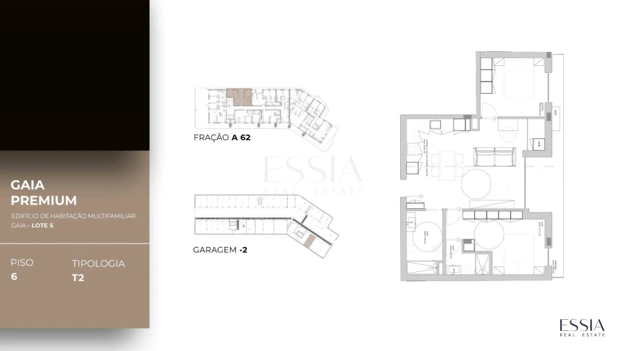 Apartamento T2 para Venda em Oliveira do Douro Planta 1