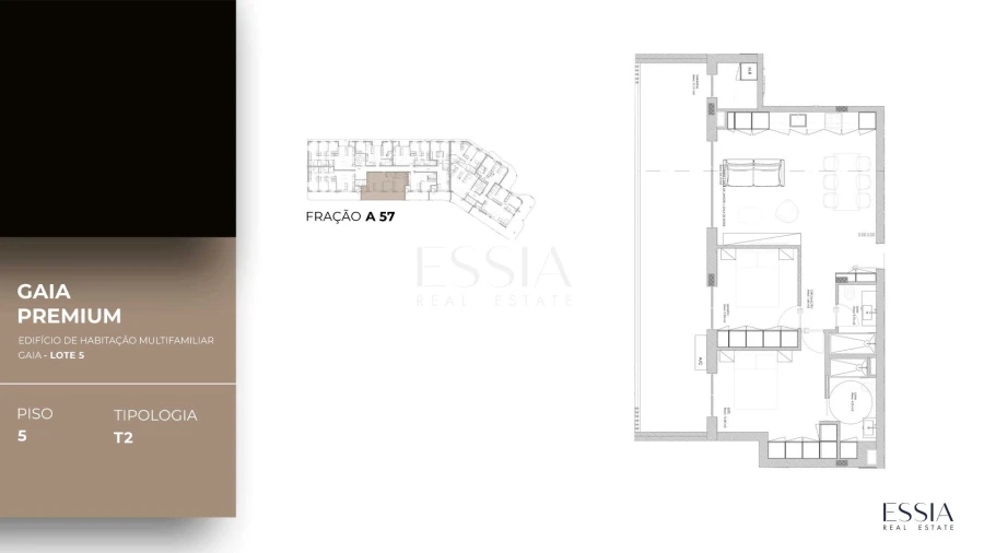 Apartamento T2 para Venda em Oliveira do Douro Planta 1