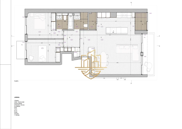 Apartamento T2 para Arrendamento em Aldoar, Foz do Douro e Nevogilde Planta 2