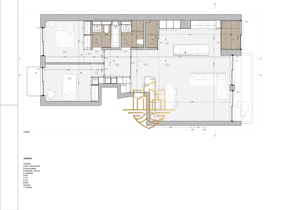 Apartamento T2 para Arrendamento em Aldoar, Foz do Douro e Nevogilde Planta 2