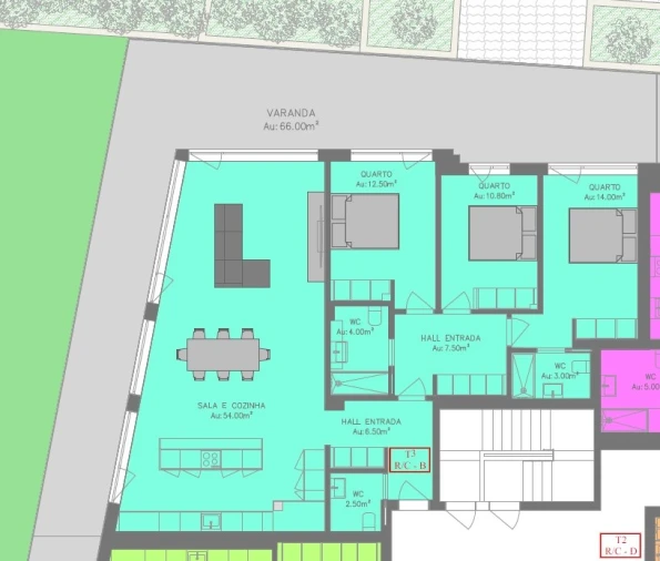 Apartamento T3 para Venda em Carvoeira Planta 1