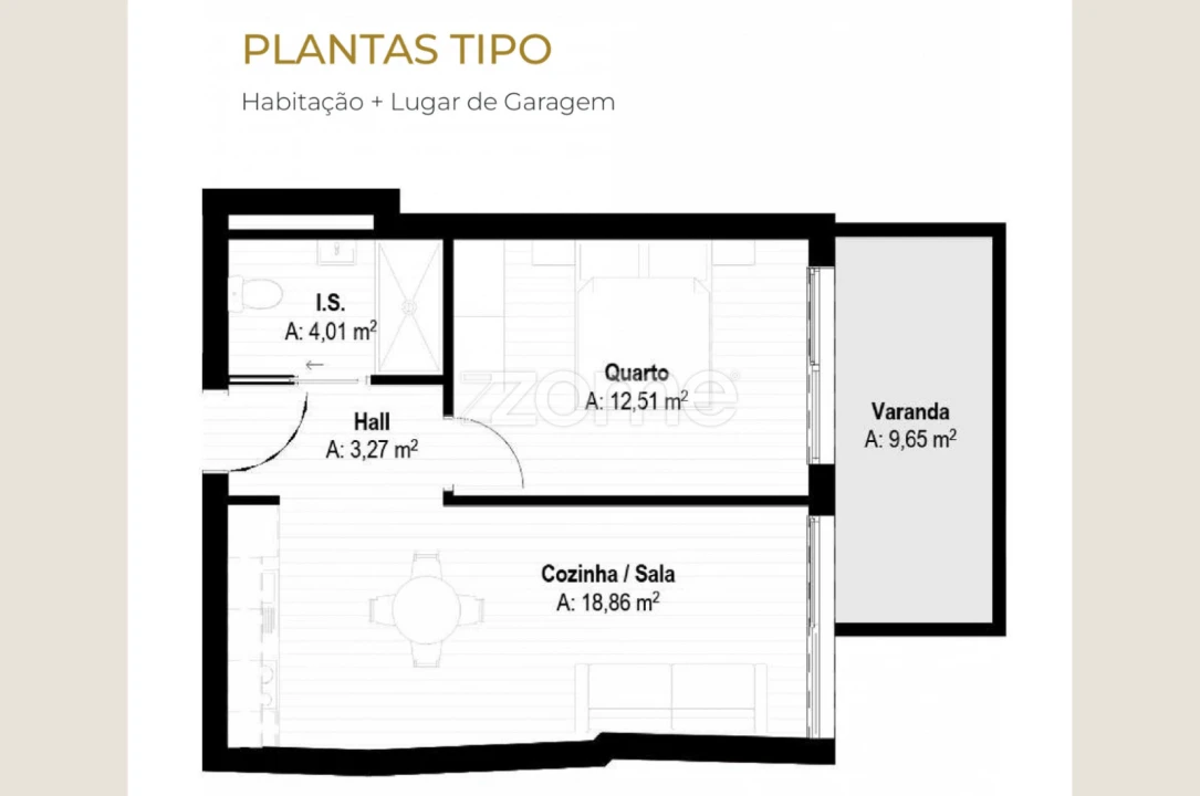 Apartamento T1 para Venda em Mafamude e Vilar do Paraíso Foto 8