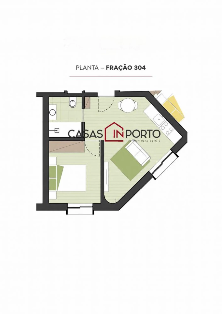 Apartamento T1 para Venda em Paranhos Planta 1