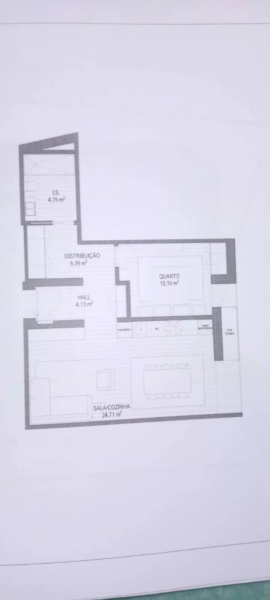 Apartamento T1 para Venda em Santa Joana Planta 2