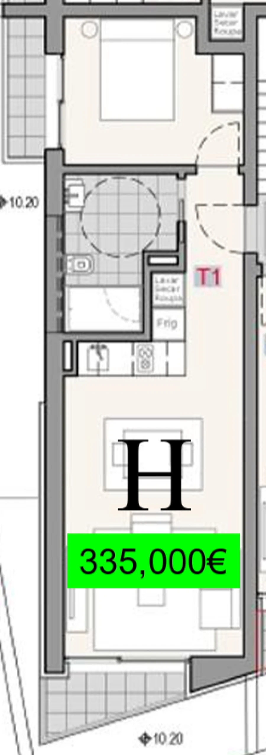 Apartamento T1 para Venda em Machico Planta 1