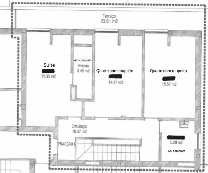 Apartamento T4 para Venda em Viseu Planta 2