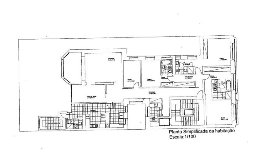 Apartamento T4 para Venda em Avenidas Novas Planta 1
