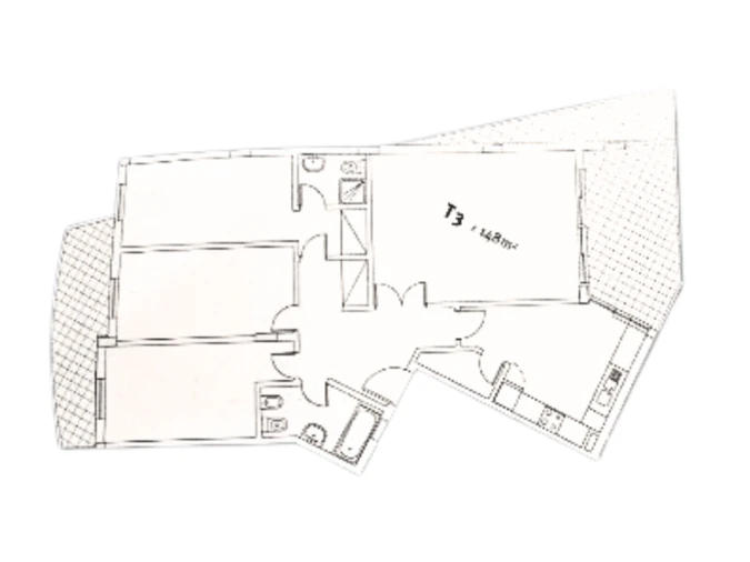 Apartamento T3 para Venda em Setubal (São Sebastião) Planta 1