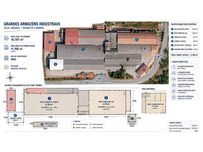 Armazém para Venda em Côja e Barril de Alva Planta 1