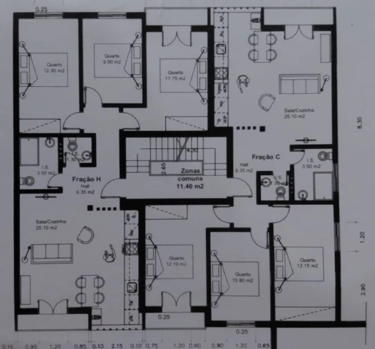Apartamento T3 para Venda em União das Freguesias de Setúbal Planta 1
