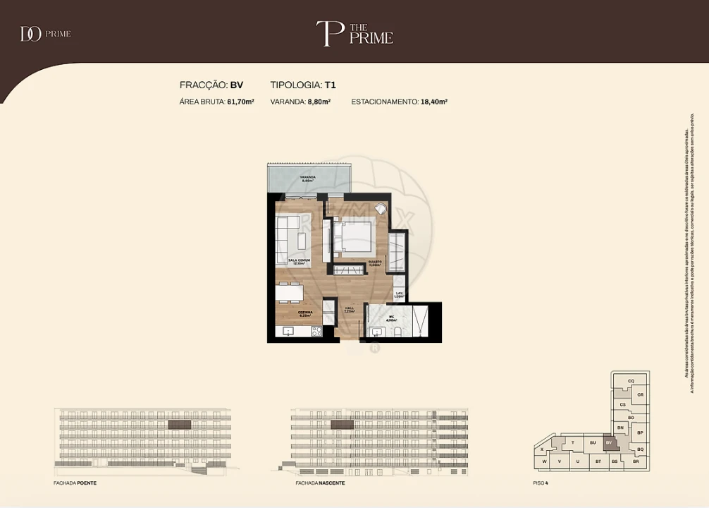 Apartamento T1 para Venda em Canidelo Foto 34