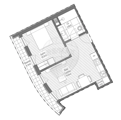 Apartamento T1 para Venda em Paranhos Foto 2