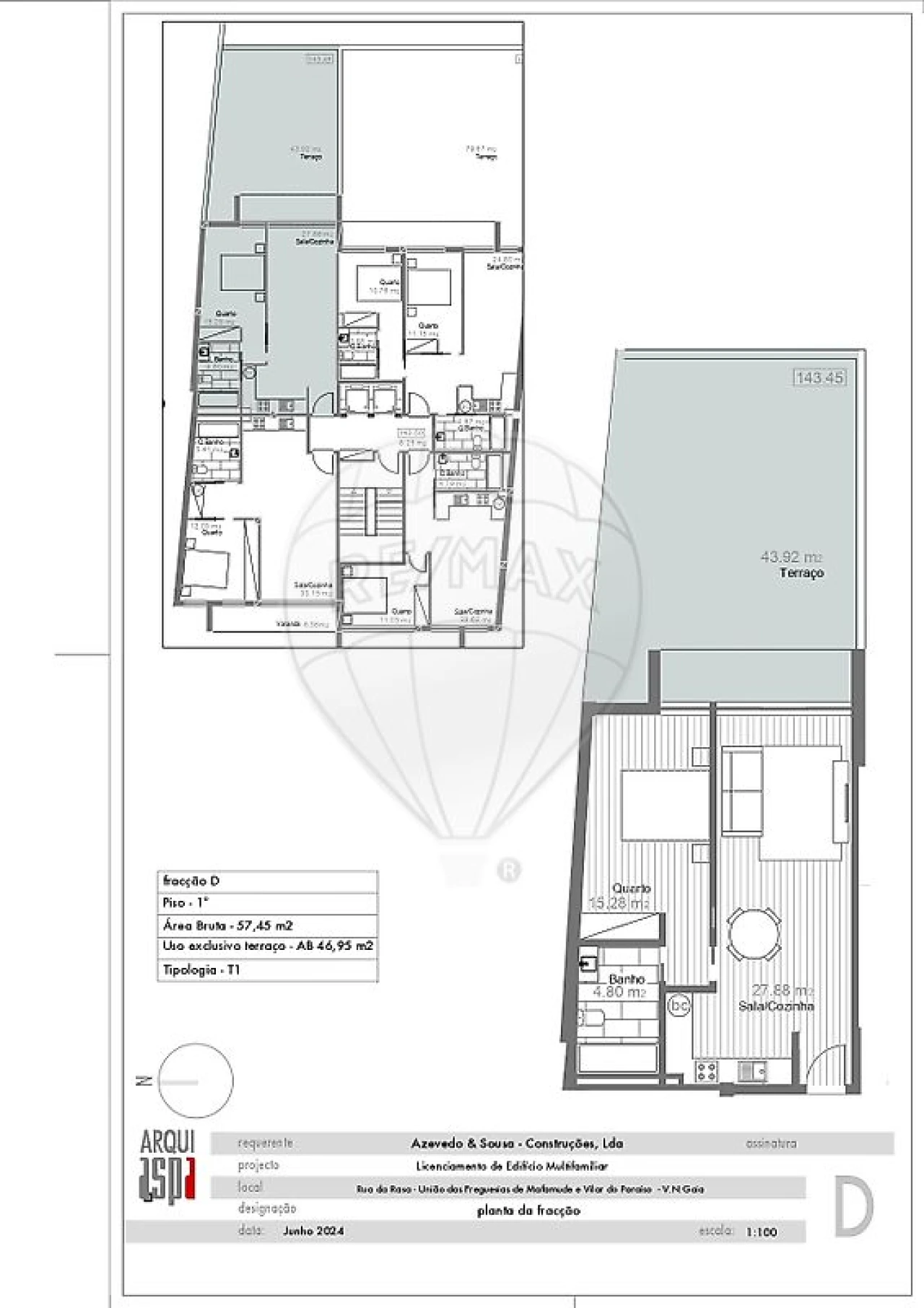 Apartamento T1 para Venda em Mafamude e Vilar do Paraíso Foto 7