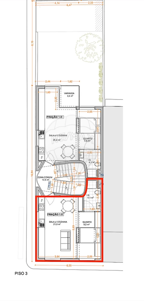 Apartamento T0 para Venda em Ramalde