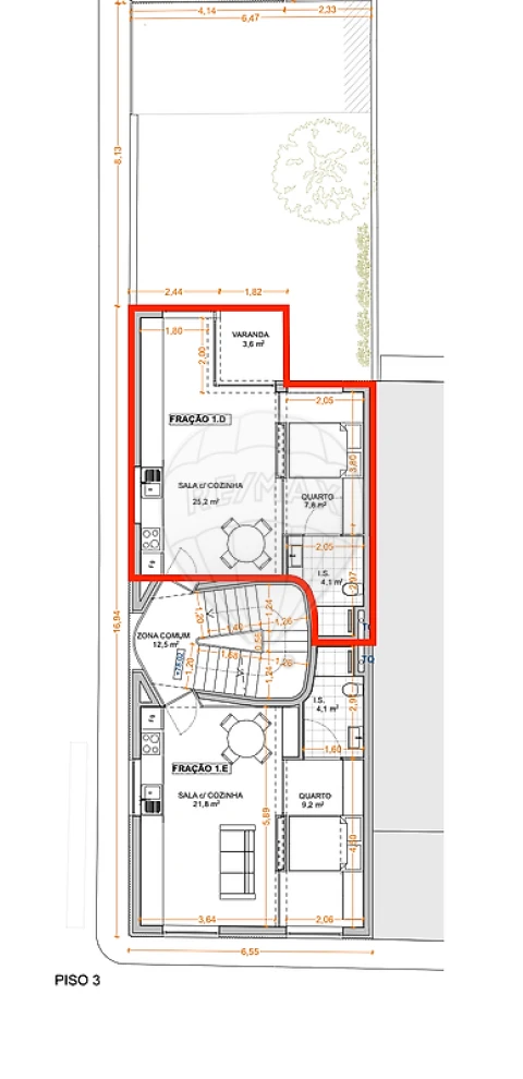 Apartamento T0 para Venda em Ramalde