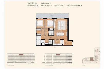 Apartamento T2 para Venda em Canidelo