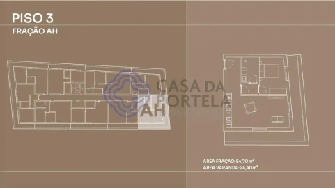 Apartamento T1 para Venda em Canidelo