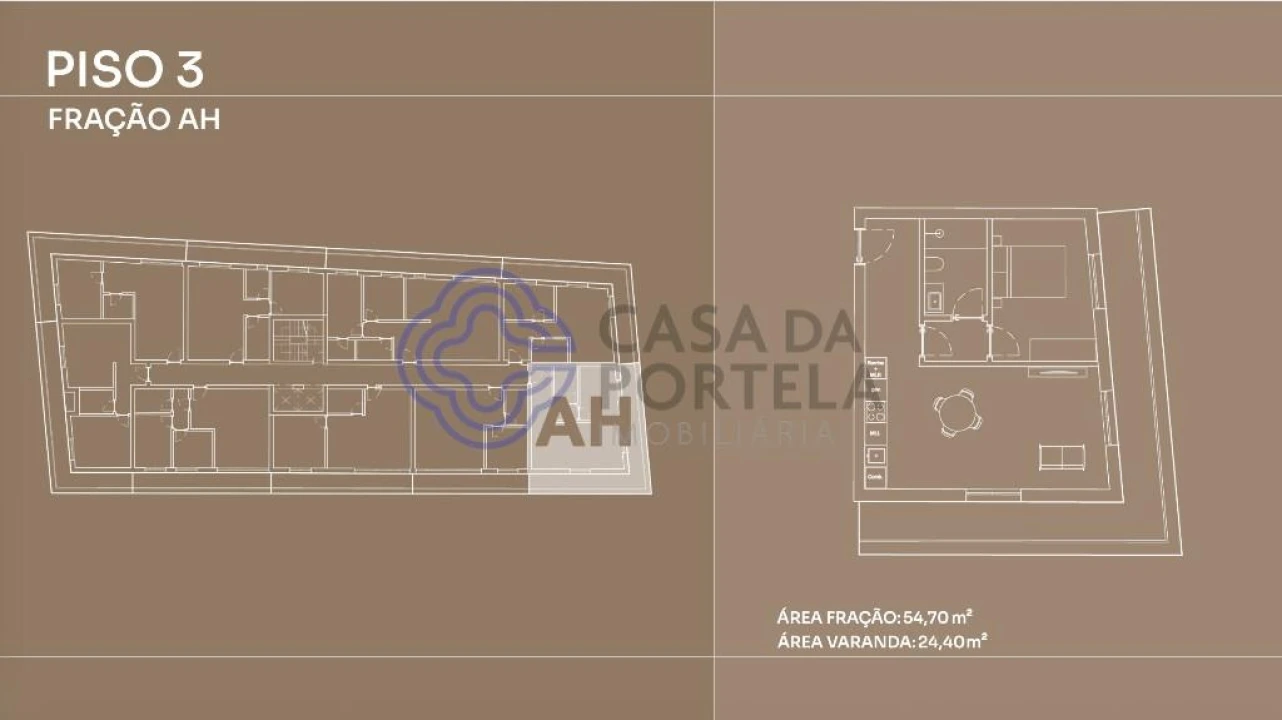 Apartamento T1 para Venda em Canidelo Foto 16