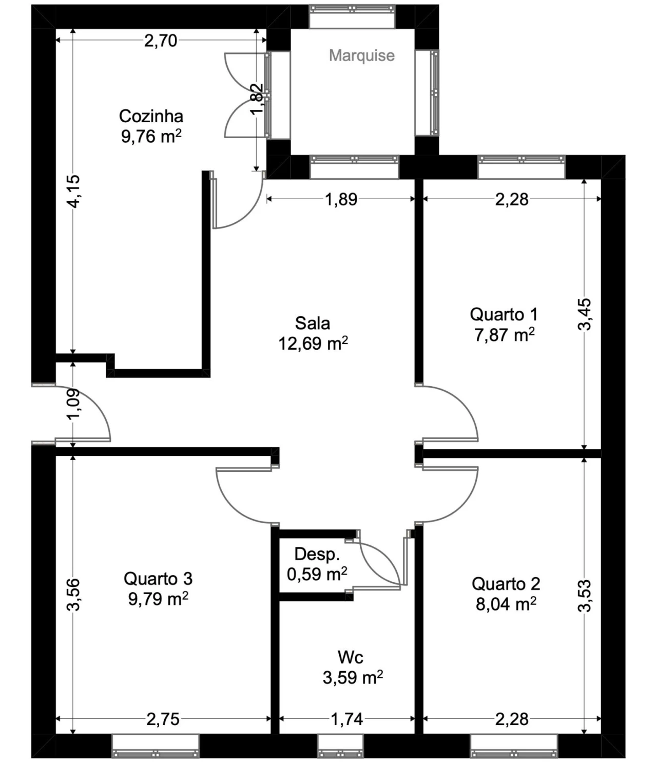 Apartamento T3 para Venda em São Vitor (Braga) Foto 11