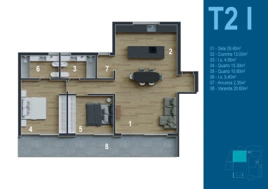 Apartamento T2 para Venda em Funchal (Santa Maria Maior)